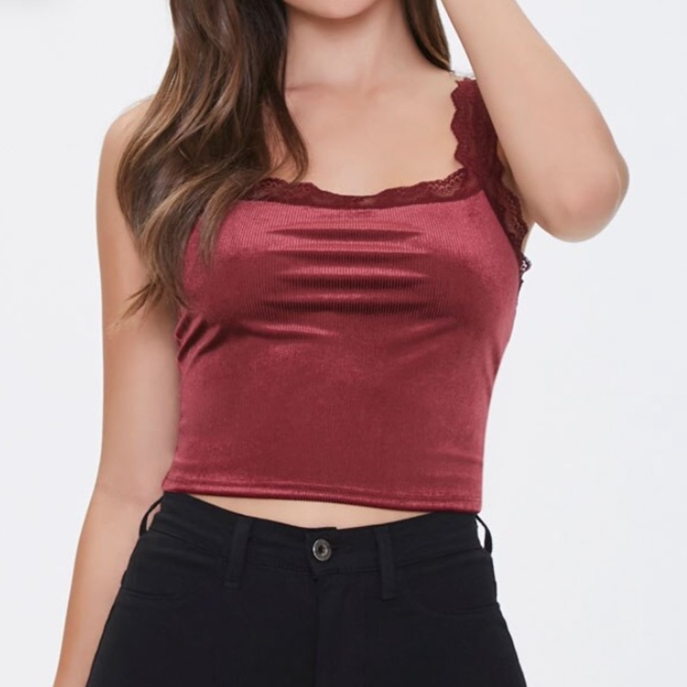 Velvet Lace crop top